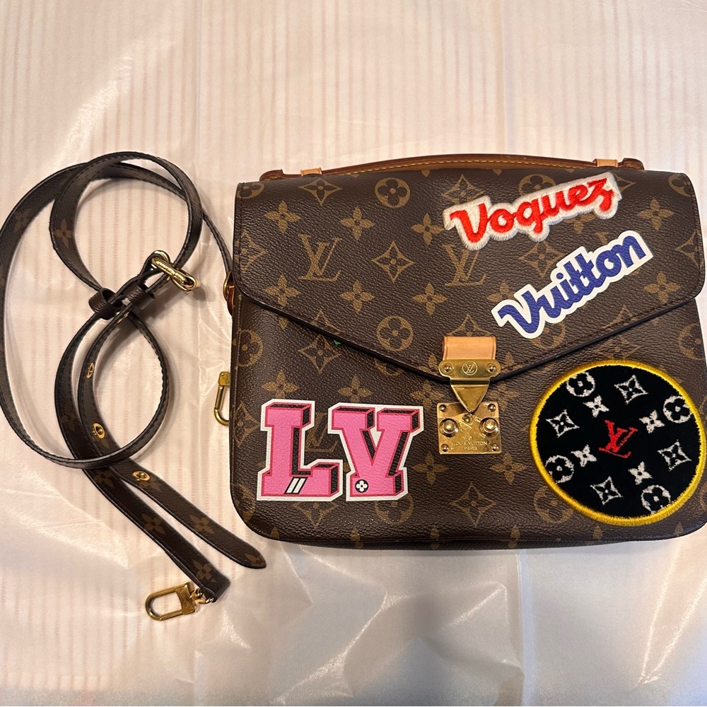 Louis Vuitton Brown Monogram Crossbody with Colorful Patches